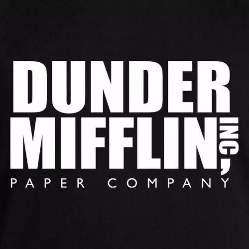 Camiseta Dunder Miflin preto The Office em promoção