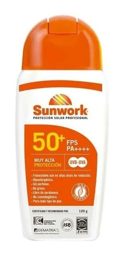 Protector Solar Sunwork Fps 50+ 120 Gr