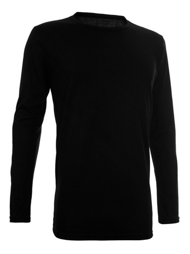 Imagen 3 de 9 de Remera Hombre Manga Larga Modal Lisa Basica Pack X 4 Surtido