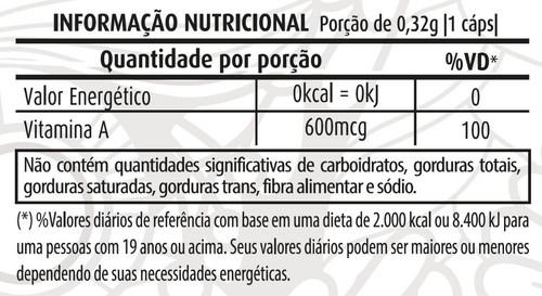 Betacaroteno Fonte Vitamina A - 60 Cápsulas Apisnutri Femme