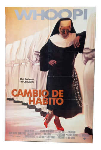 Poster Vintage Pelicula Cambio De Habito 1992 Sister Act