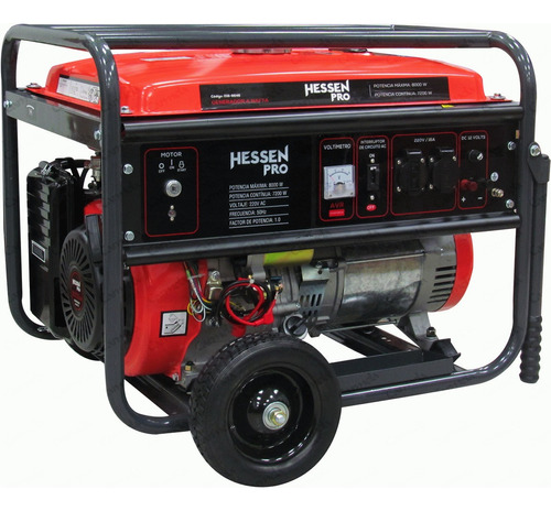 Generador A Nafta 8kw 4t 220v Hessen Pro Encendido Eléctrico