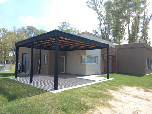 Pergola Galeria Hierro Madera Industrial