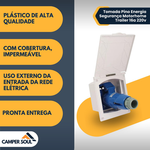 Plug Entrada Energia Motorhome Trailer Camper Motorcasa 220v