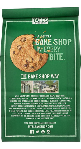 De Tate Bake Shop Galletas Con Trozos De Chocolate, 7 Oz