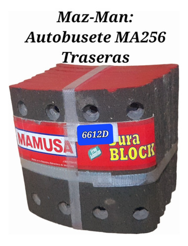 Bandas De Frenos Mamusa 6612 Para Maz-man Autobusete Ma256
