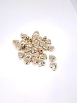 Comprar 100 Corazones Dorados Pasantes Dijes Insumos Bijouterie Deco
