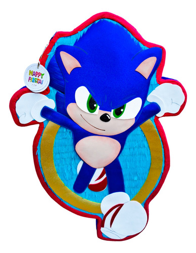 Piñata Premium 50 Cm Personalizada Fiesta Cumpleaños Niños Sonic Anillos