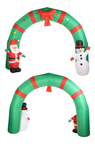 Arco Navideño Iluminado, Inflable, Led, Papá Noel