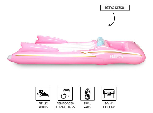 Flotador Inflable Para Alberca Funboy Giant, Coche Retro Ros