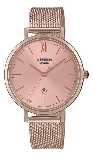 Reloj Mujer Casio She-4539cm-4audf Sheen Color de la correa Rosa Color del bisel Rosa Color del fondo Rosa