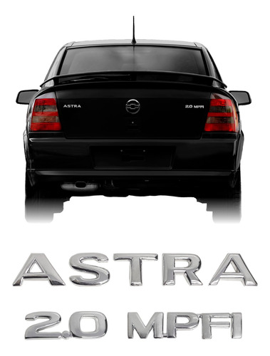 Kit Emblemas Adesivos Chevrolet Astra 2.0 Mpfi