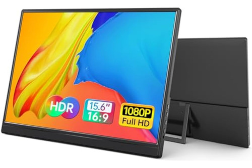 Monitor Portatil 15.6 Full Hd 1080p Ultrafino Con Usb-c Negro
