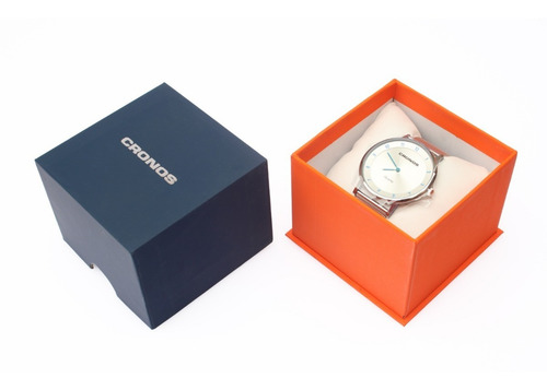 Imagen 6 de 10 de Combo Relojes Pulsera Cronos Tempus Silver + Blue