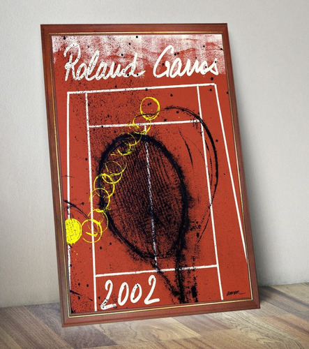 Tenis Abierto De Francia Roland Garros Poster Enmarcado