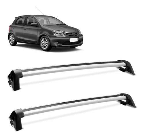 Rack Travessa Teto Bagageir Etios 2013 2014 2015 Prata