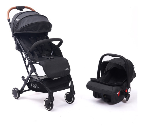 Coche Travel System Ultracompacto Sprint Kiddy Con Huevito Color Negro Color del chasis Negro