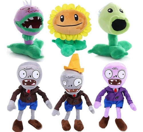 6peice Juguete De Peluche Plants Vs Zombies