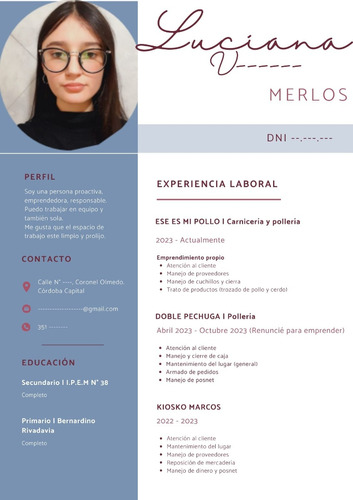 Curriculum Vitae + Carta De Presentación