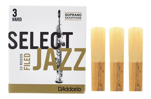 Kit 3 Palhetas Select Jazz Filed - Sax Soprano - 3 Hard