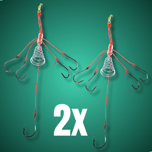 Kit 02 Chuveirinho Pesca Carpa Cabeçuda Capim Hungara Curimba Anzol Chinu N°6