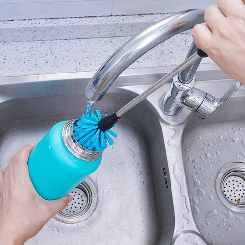 Clean 6 Cepillos Para Botellas Con Acero Inoxidable Y Mango