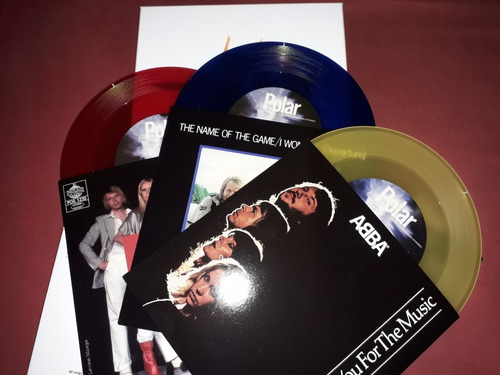 Abba - The Album. Box Set 3 Singles 7  Color.  Nuevo Cerrado