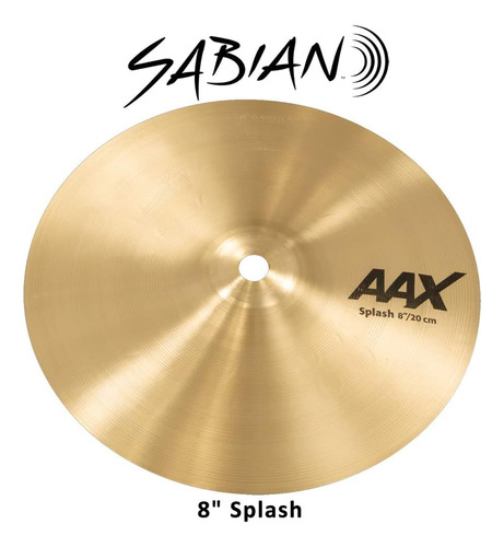 Sabian 8 Aax Splash, Acabado Brillante