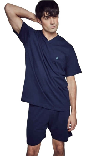 Pijama Hombre Verano Liso 100% Algodon Tipico Art 740