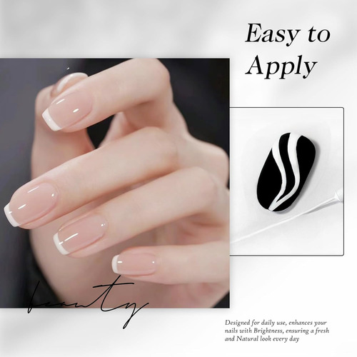 Esmalte De Uñas De Gel Blanco, Esmalte De Uñas De Punta Fran