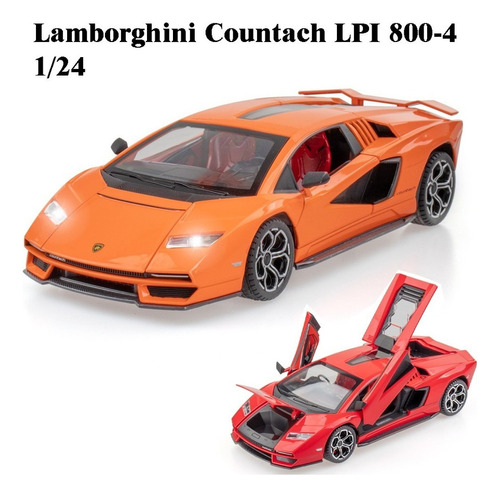 Lamborghini Countach Lpi800 Miniatura Coche Con Luz Y Sonido