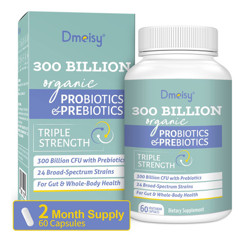 Probioticos 300 Billones Cfu 24 Cepas 15 Hierbas 60 Capsulas