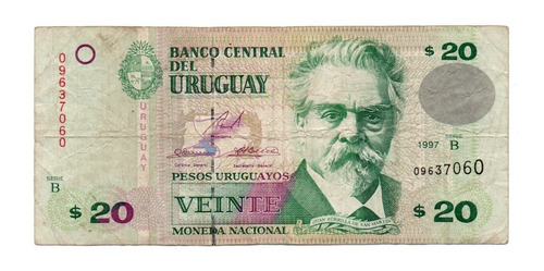 Uruguay Billete 20 Pesos Moneda Nacional Año 1997 P#74