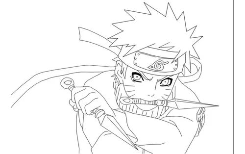 Apostila com desenhos para colorir Naruto/ pintar infantil