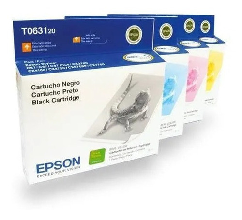 Combo Epson T063120 T063220 T063320 T063420 X 4 Colores