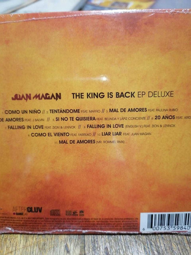 Cd Juan Magan The Kiing Is Back Ep De Luxe Paulina Rubio (Usado)