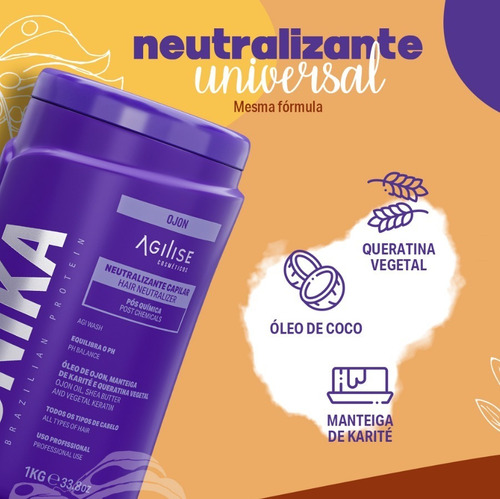 Imagem 7 de 7 de Progressiva Agilise Unika + Shampoo Open + Neutralizante