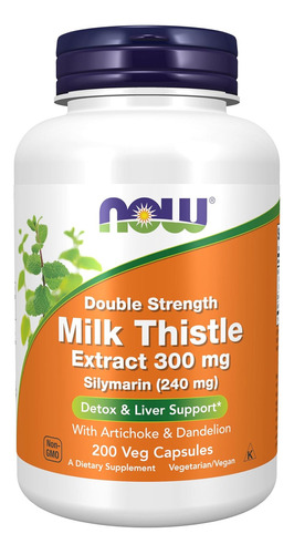 Milk Thistle Now Foods Silymarin Con Alcachofa Diente León