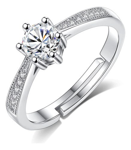 Anillo De Compromiso Con Piedras De Zirconia Cubica Elegante