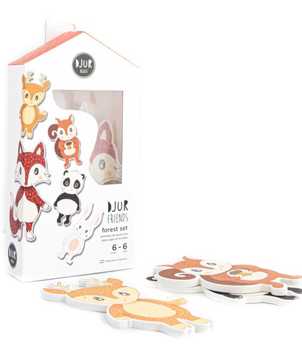 Animales Goma Eva Bañera Niños Bosque (x 5 Animales)