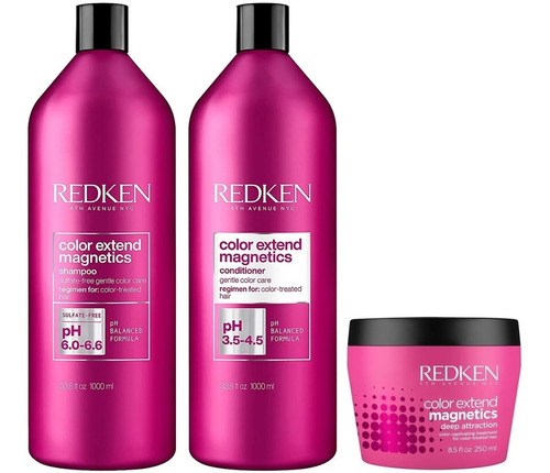 Champú 1000ml+ Condition 1000ml+ Mascarila  Redken Magnetics