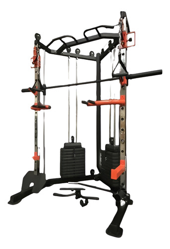 Gimnasio Smith Multifuncional Con Peso Integrado Y Crossover