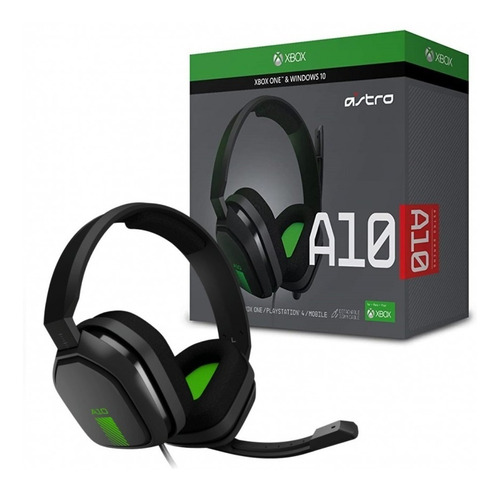 Auriculares Gamer Logitech Astro A10 Grey Y Green Pc Xbox