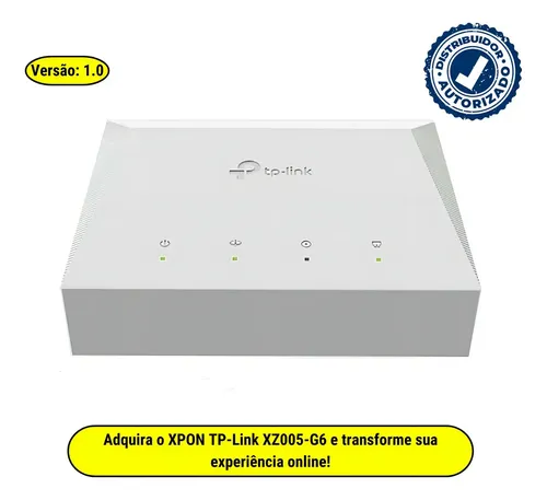 Terminal Onu TP-Link XZ005-G6 XPON com 1 Porta PON e LAN 2.5GE