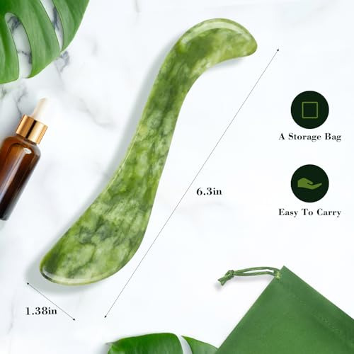 Herramienta De Masaje Gua Sha Con Piedra De Jade Tabla Guash