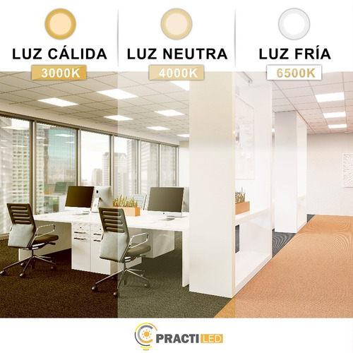 Panel Plafón Led Spot Aplicar 24w Redondo Marco Blanco