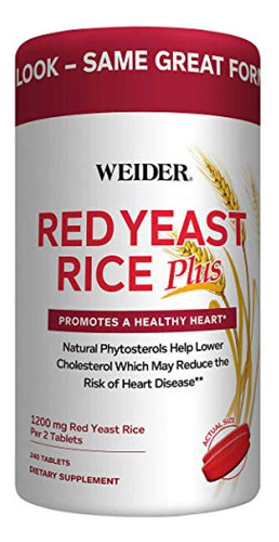 Weider Arroz De Levadura Roja,1200 Mg Red Yeast Rice,240 Cap