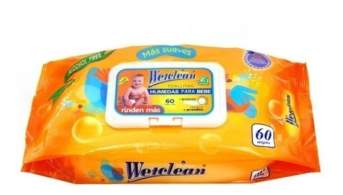 Toallitas wetclean 60 Uds. C/tapa - Bebés Y Niños