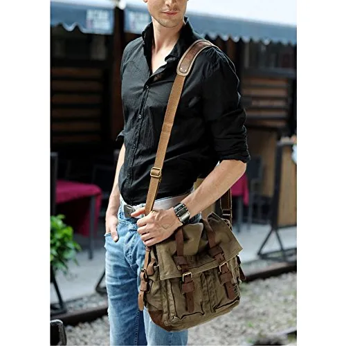 Bolso Bandolera De Lona Para Hombre