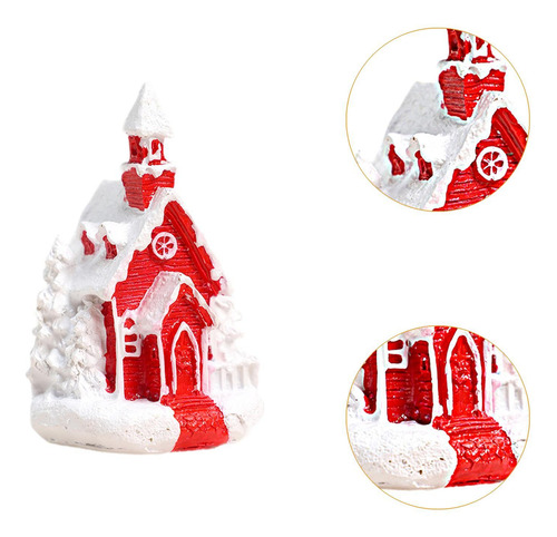 Mini Casa De Nieve Navideña, 6x5x9,5 Cm Una Sola Capa